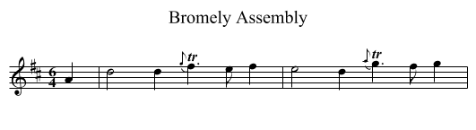 Bromely Assembly - staff notation