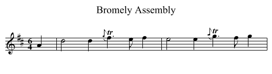 Bromely Assembly - staff notation