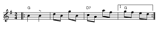 Br&oslash;ndums Hopsa - staff notation