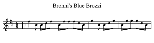 Bronni's Blue Brozzi - staff notation