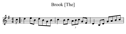 Brook [The] - staff notation