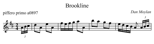 Brookline - staff notation