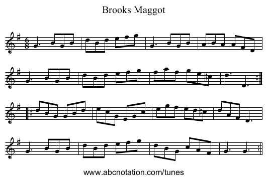 Brooks Maggot - staff notation