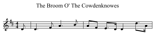 Broom O' The Cowdenknowes, The  - staff notation