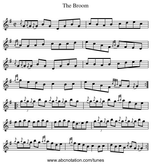 Broom, The - staff notation