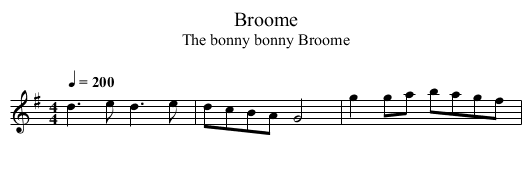 Broome - staff notation