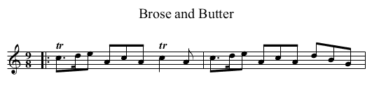 Brose and Butter - staff notation