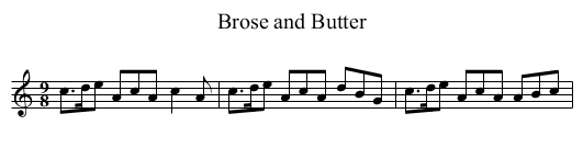 Brose and Butter - staff notation
