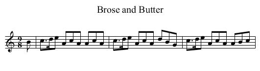 Brose and Butter - staff notation