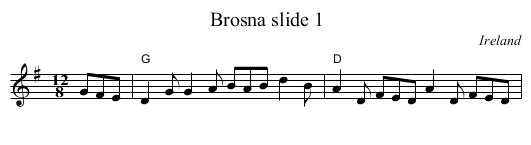 Brosna slide 1 - staff notation