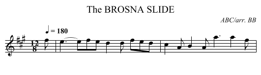BROSNA SLIDE, The - staff notation
