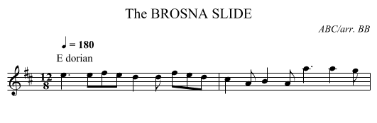 BROSNA SLIDE, The - staff notation