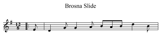 Brosna Slide - staff notation