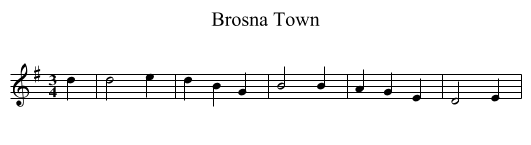 Brosna Town - staff notation