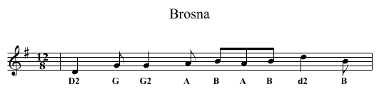Brosna - staff notation