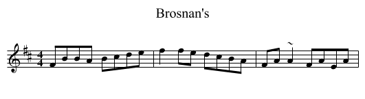 Brosnan's - staff notation
