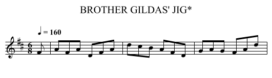 BROTHER GILDAS' JIG* - staff notation