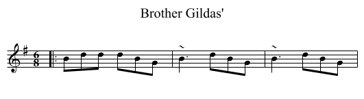 Brother Gildas' - staff notation