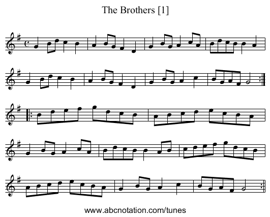 Brothers [1], The - staff notation