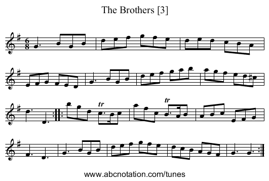 Brothers [3], The - staff notation