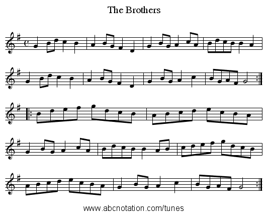 Brothers, The - staff notation