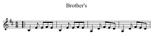 Brother's - staff notation