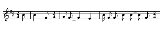 Brown Bear's Song - staff notation