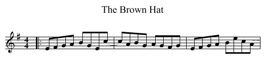Brown Hat, The  - staff notation