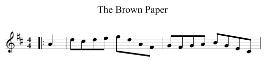 Brown Paper, The  - staff notation