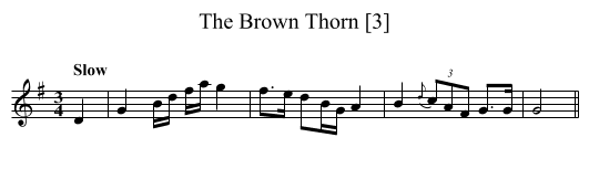 Brown Thorn [3], The - staff notation