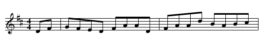 Brown's Hornpipe [3] - staff notation
