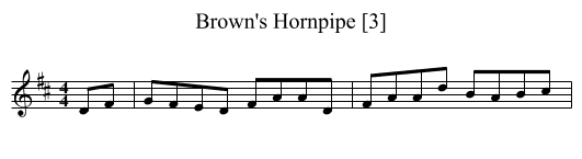 Brown's Hornpipe [3] - staff notation