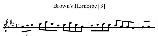 Brown's Hornpipe [3] - staff notation