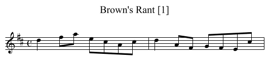 Brown's Rant [1] - staff notation