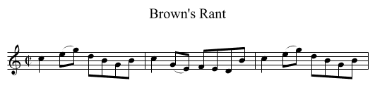 Brown's Rant - staff notation