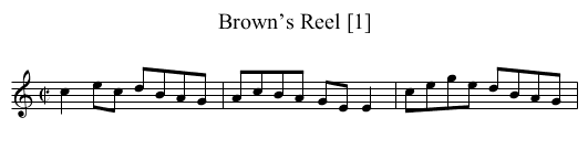 Brown’s Reel [1] - staff notation
