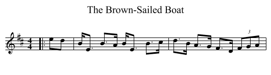 Brown-Sailed Boat, The  - staff notation