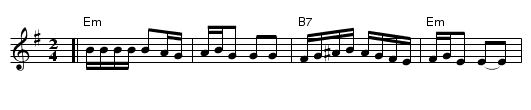 Broyges tantz - staff notation
