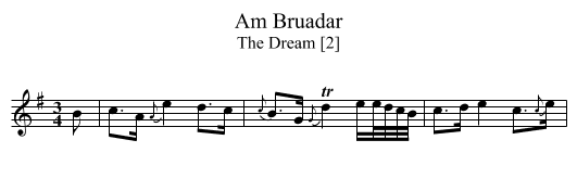 Bruadar, Am - staff notation