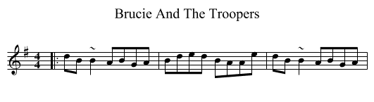 Brucie And The Troopers - staff notation