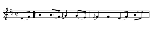 Brudmarsch från Dorotea - staff notation
