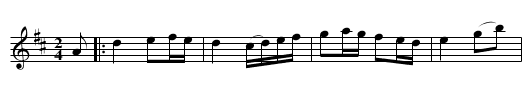 Brudmarsch från Oviken - staff notation