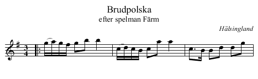 Brudpolska - staff notation