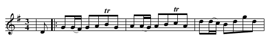 Brudpolska - staff notation