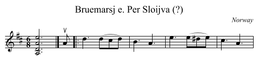 Bruemarsj e. Per Sloijva (?) - staff notation