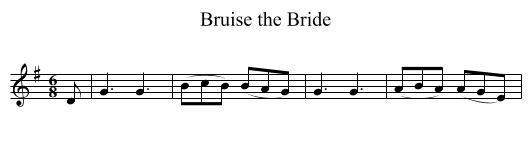 Bruise the Bride - staff notation