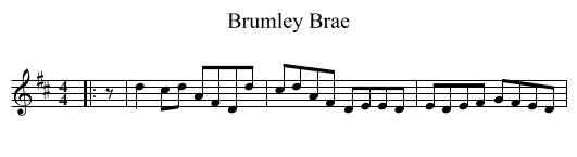 Brumley Brae - staff notation