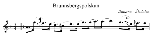 Brunnsbergspolskan - staff notation