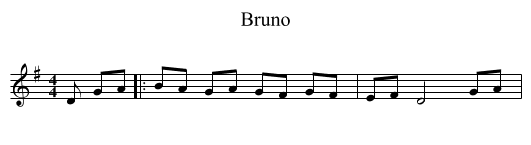 Bruno - staff notation