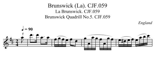 Brunswick (La). CJF.059 - staff notation